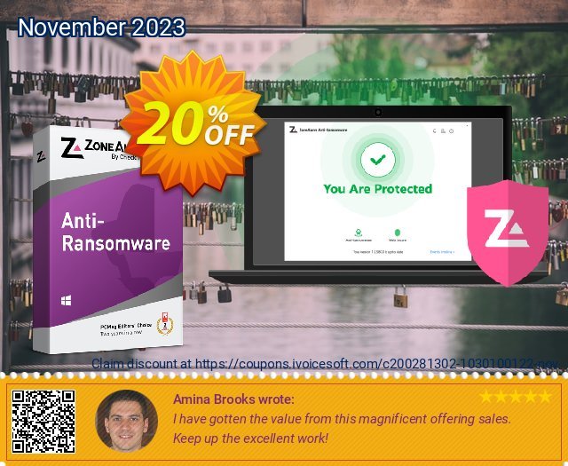 ZoneAlarm Anti-Ransomware (10 PCs License)  특별한   세일  스크린 샷