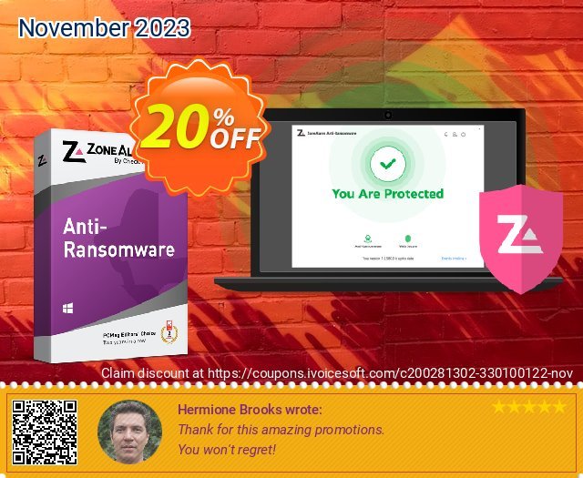 ZoneAlarm Anti-Ransomware (3 PCs License)  서늘해요   가격을 제시하다  스크린 샷