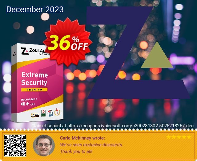ZoneAlarm Extreme Security (50 Devices) Spesial voucher promo Screenshot