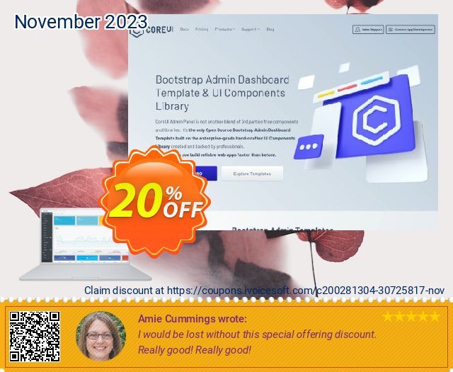 CoreUI PRO Angular Admin Template discount 20% OFF, 2022 New Year offering sales. CoreUI PRO Angular Admin Template Dreaded offer code 2022