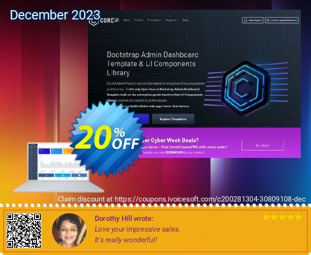 CoreUI PRO React.js Admin Template Team discount 20% OFF, 2022 New Year's Weekend promo. CoreUI PRO React.js Admin Template Team Best sales code 2022