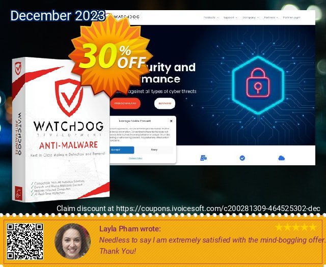 Watchdog Anti-Malware 3 year / 1 PC discount 30% OFF, 2022 World Humanitarian Day discounts. 30% OFF Watchdog Anti-Malware 3 year / 1 PC, verified