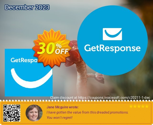GetResponse discount 30% OFF, 2022 Women's Day offering sales. 30% OFF GetResponse, verified