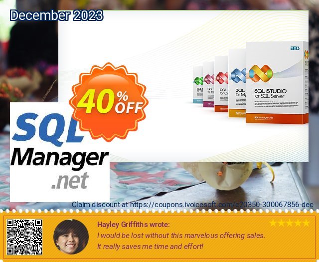 EMS SQL Manager for MySQL (Business) + 3 Year Maintenance discount 30% OFF, 2023 April Fools' Day offer. Coupon code EMS SQL Manager for MySQL (Business) + 3 Year Maintenance
