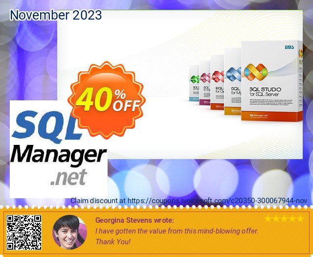 EMS DB Comparer for PostgreSQL (Business) + 1 Year Maintenance discount 30% OFF, 2023 Oceans Month offering sales. Coupon code EMS DB Comparer for PostgreSQL (Business) + 1 Year Maintenance