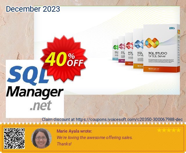 EMS Data Generator for SQL Server (Business) + 3 Year Maintenance discount 30% OFF, 2023 April Fools' Day sales. Coupon code EMS Data Generator for SQL Server (Business) + 3 Year Maintenance