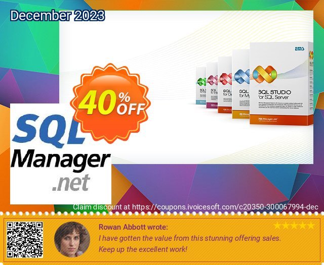 EMS Data Comparer for SQL Server (Business) + 3 Year Maintenance discount 30% OFF, 2023 World Backup Day offering deals. Coupon code EMS Data Comparer for SQL Server (Business) + 3 Year Maintenance