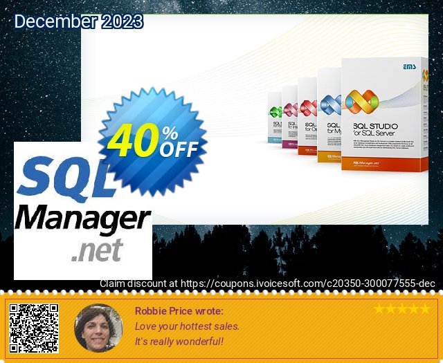 EMS SQL Management Studio for InterBase/Firebird (Business) + 2 Year Maintenance discount 30% OFF, 2023 Good Friday offering sales. Coupon code EMS SQL Management Studio for InterBase/Firebird (Business) + 2 Year Maintenance