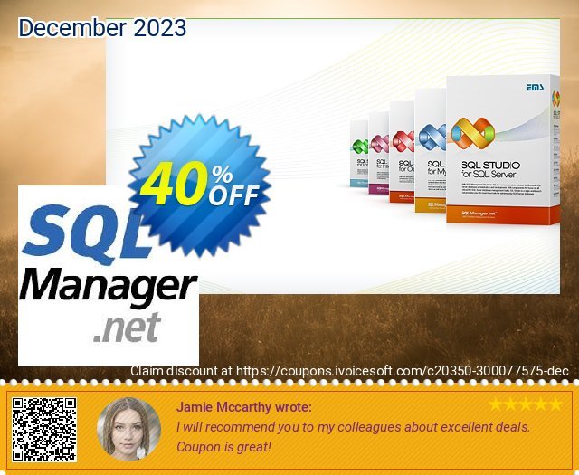 EMS SQL Management Studio for SQL Server (Business) + 2 Year Maintenance discount 30% OFF, 2023 Good Friday offering sales. Coupon code EMS SQL Management Studio for SQL Server (Business) + 2 Year Maintenance