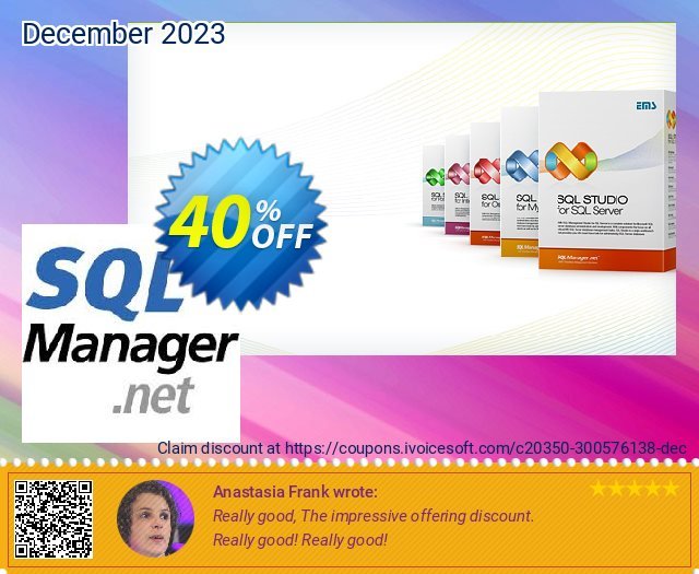 EMS SQL Administrator for SQL Server (Business) + 3 Year Maintenance discount 30% OFF, 2023 April Fools' Day offering sales. Coupon code EMS SQL Administrator for SQL Server (Business) + 3 Year Maintenance