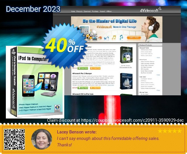 4Videosoft iPod to Computer Transfer discount 40% OFF, 2022 African Liberation Day offer. 4Videosoft iPod to Computer Transfer marvelous deals code 2022