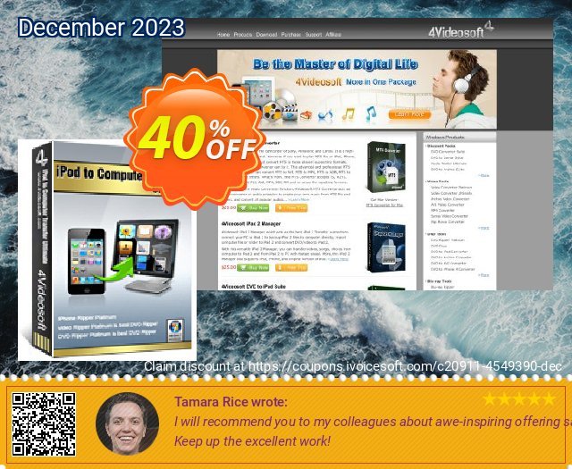 4Videosoft iPod to Computer Transfer Ultimate discount 40% OFF, 2022 Happy New Year offering discount. 4Videosoft iPod to Computer Transfer Ultimate super deals code 2022