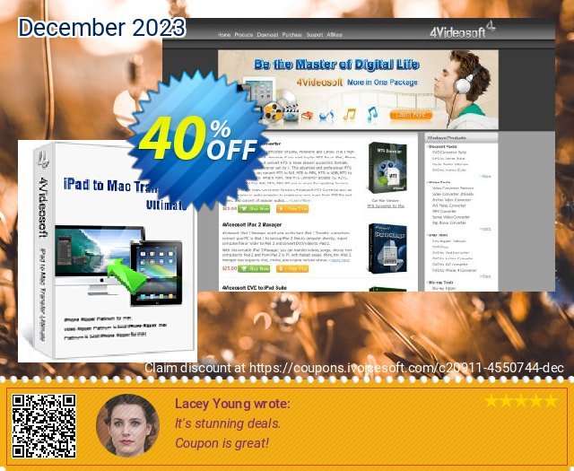 4Videosoft iPad to Mac Transfer Ultimate discount 40% OFF, 2022 New Year offering sales. 4Videosoft iPad to Mac Transfer Ultimate awful promo code 2022