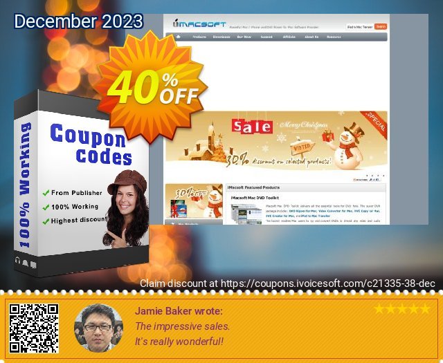 iMacsoft DVD Copy Sonderangebote Verkaufsförderung Bildschirmfoto