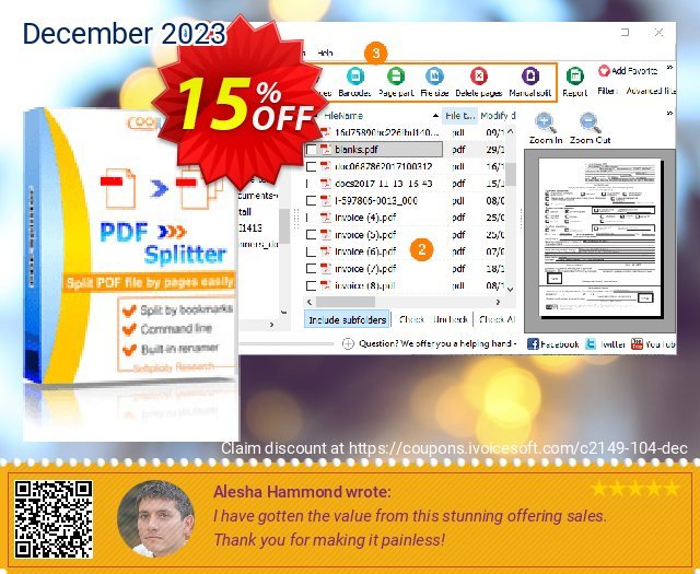 Coolutils PDF Splitter Pro discount 15% OFF, 2024 African Liberation Day discounts. 30% OFF JoyceSoft