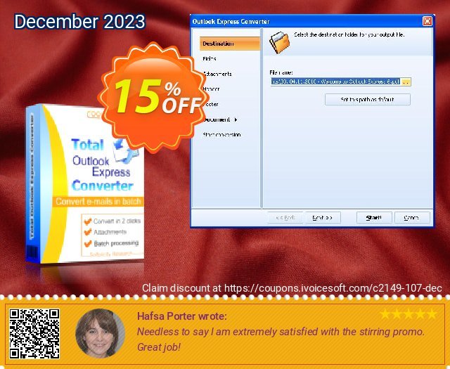 Coolutils Total Outlook Express Converter sangat bagus penawaran promosi Screenshot