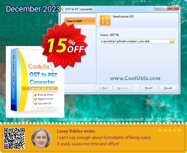 Coolutils OST to PST Converter 美妙的 产品销售 软件截图