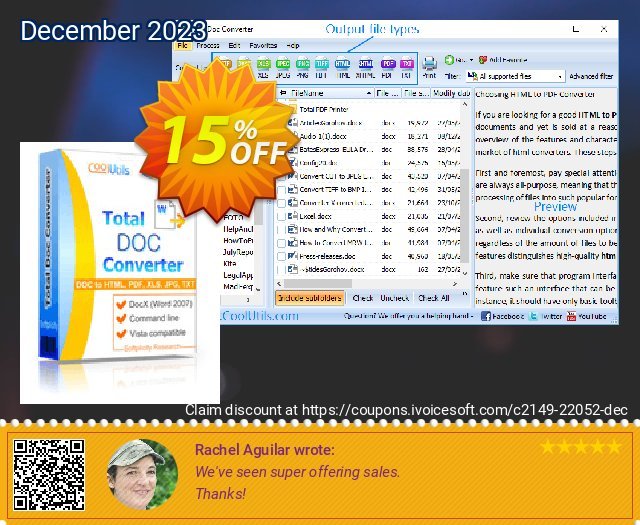 Coolutils Total Doc Converter (Server License) discount 15% OFF, 2024 World Press Freedom Day offer. 15% OFF Coolutils Total Doc Converter (Server License), verified