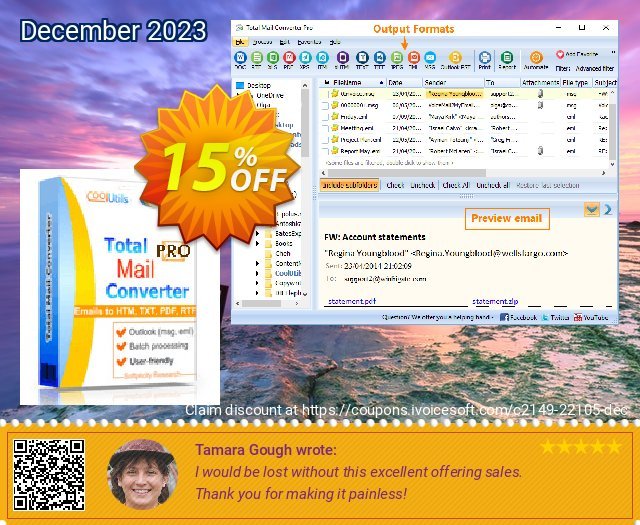 Coolutils Total Mail Converter Pro (Server License) discount 15% OFF, 2024 World Heritage Day offering sales. 15% OFF Coolutils Total Mail Converter Pro (Server License), verified