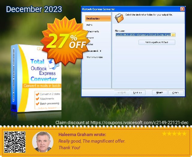 Coolutils Total Outlook Express Converter (Commercial License) discount 27% OFF, 2024 April Fools' Day offering sales. 27% OFF Coolutils Total Outlook Express Converter (Commercial License), verified