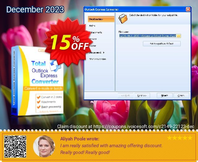 Coolutils Total Outlook Express Converter (Commercial License) discount 15% OFF, 2024 Int' Nurses Day offering sales. 15% OFF Coolutils Total Outlook Express Converter (Commercial License), verified
