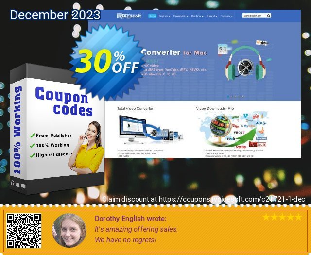 Bigasoft iPhone Ringtone Maker discount 30% OFF, 2022 End year offering sales. 1 year 30% OFF  coupon code