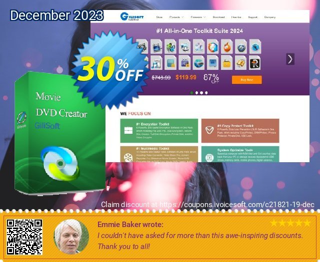 GiliSoft Movie DVD Creator Lifetime discount 30% OFF, 2022 African Liberation Day offering sales. Movie DVD Creator  - 1 PC / Liftetime free update amazing discounts code 2022