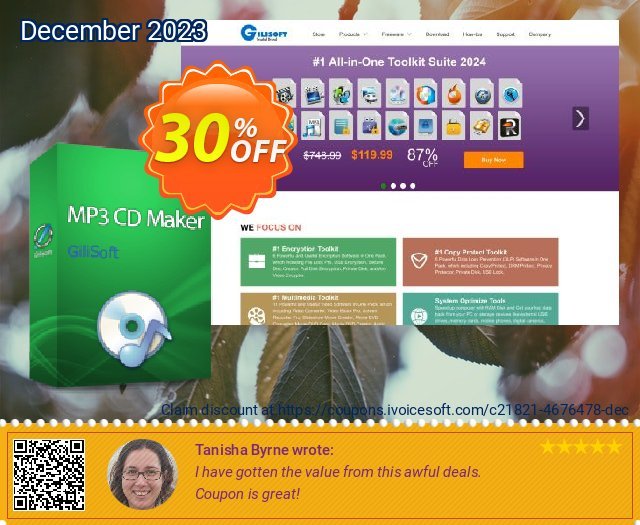 GiliSoft MP3 CD Maker überraschend Preisnachlässe Bildschirmfoto