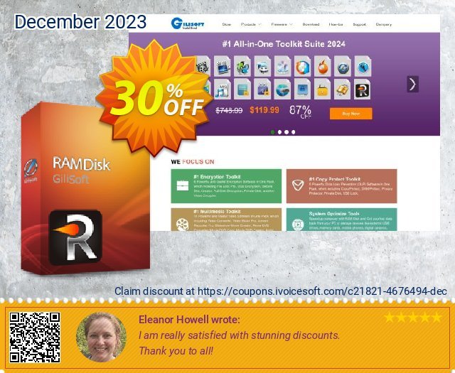 Gilisoft RAMDisk ausschließlich Preisnachlässe Bildschirmfoto