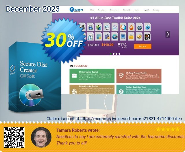 Gilisoft Secure Disc Creator  - 50 PC / Lifetime aufregende Promotionsangebot Bildschirmfoto