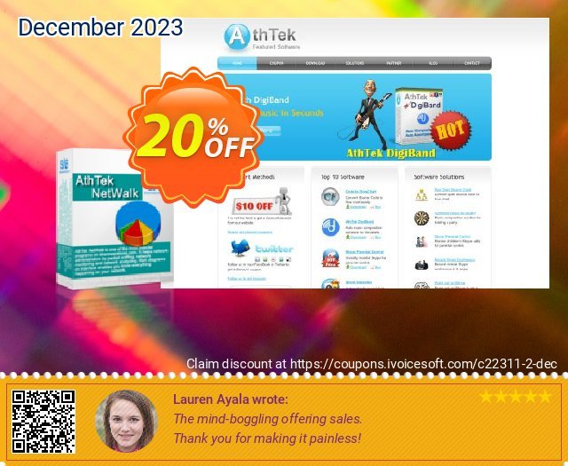 AthTek NetWalk Enterprise discount 20% OFF, 2022 Christmas offering sales. AthTek NetWalk Enterprise Edition special promotions code 2022