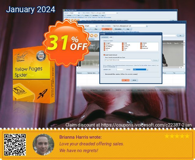 Yellow Pages Spider discount 31% OFF, 2022 Xmas offering sales. 25% Discount Touche Software (22387)