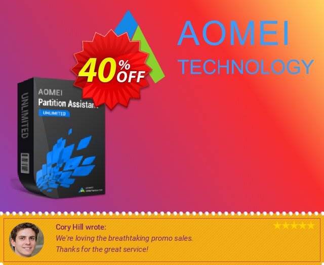 AOMEI Partition Assistant Unlimited discount 40% OFF, 2024 April Fools' Day offering deals. AOMEI Partition Assistant Unlimited staggering promo code 2024