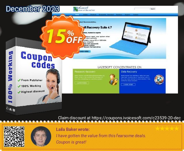 Lazesoft Recovery Suite Technician Edition discount 15% OFF, 2024 Labour Day offering sales. Lazesoft (23539)
