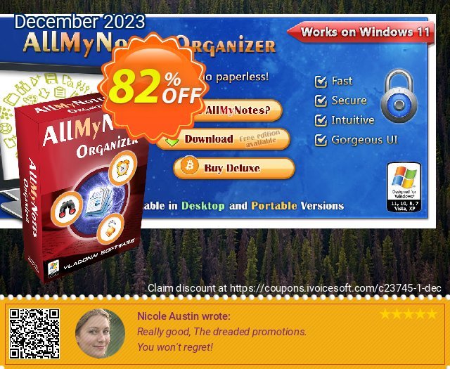 Get 20% OFF AllMyNotes Organizer Deluxe Ed. (Desktop/Portable) offering sales