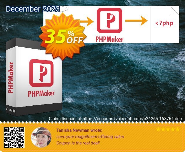 PHPMaker discount 35% OFF, 2022 Oceans Month offering sales. Coupon code PHPMaker