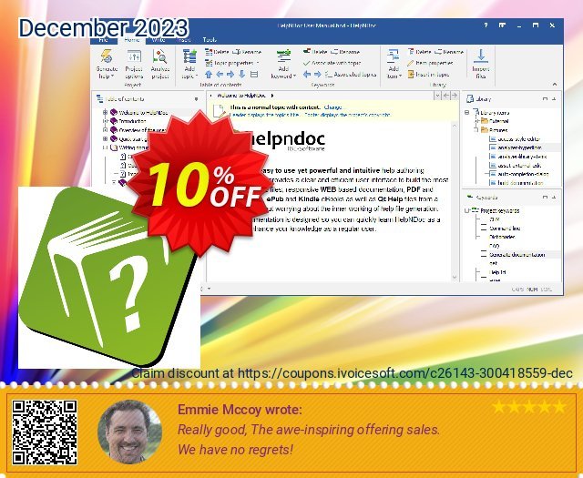 HelpNDoc Standard Edition (Site License) Exzellent Preisnachlass Bildschirmfoto