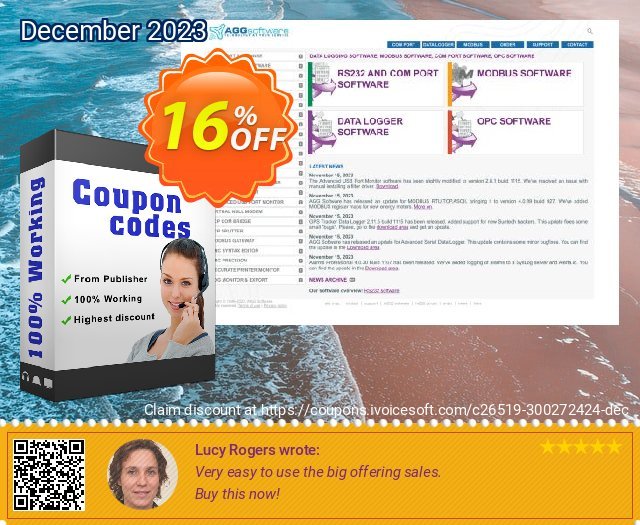 Aggsoft RS232 logger ActiveX discount 16% OFF, 2024 Mother Day offering discount. Promotion code RS232 logger ActiveX