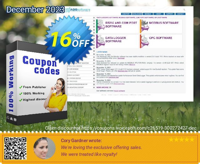 Aggsoft OPC logger ActiveX discount 16% OFF, 2024 World Press Freedom Day promo sales. Promotion code OPC logger ActiveX