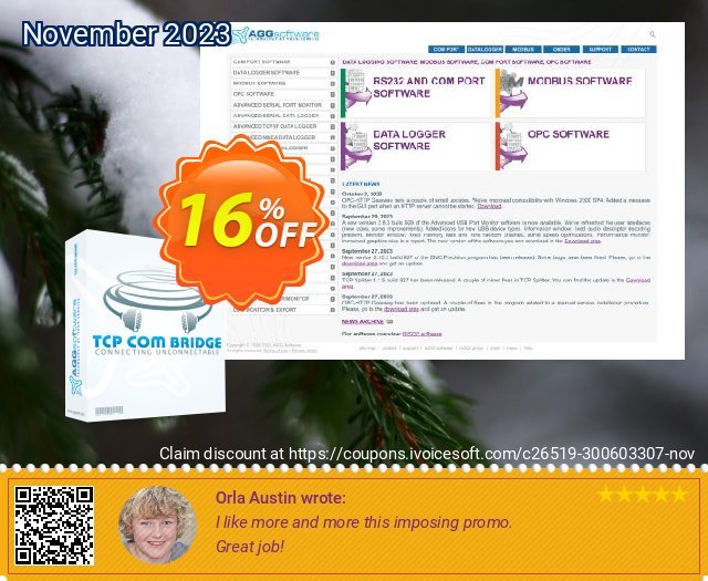 Aggsoft TCP COM Bridge Professional wunderschön Nachlass Bildschirmfoto