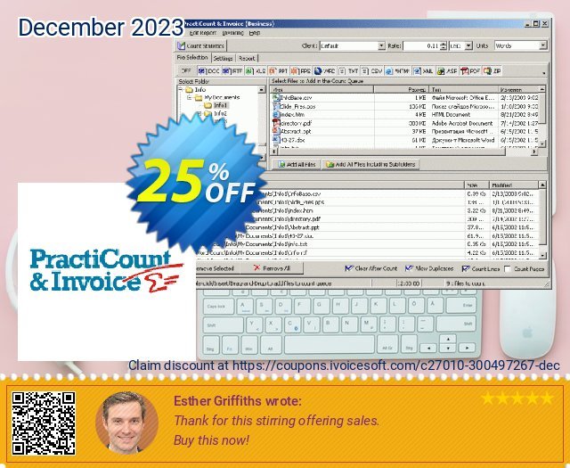 PractiCount and Invoice Standard Edition Site License erstaunlich Förderung Bildschirmfoto
