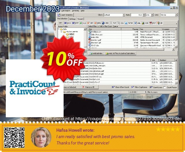 PractiCount and Invoice Enterprise Site License beeindruckend Ermäßigungen Bildschirmfoto