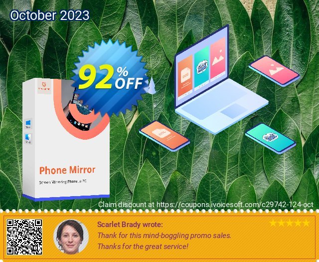 Tenorshare Phone Mirror for MAC (1 month) discount 92% OFF, 2024 Mother Day offer. 92% OFF Tenorshare Phone Mirror for MAC (1 month), verified