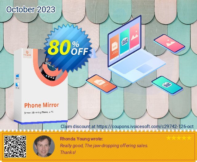 Tenorshare Phone Mirror for MAC (1 Quarter) discount 80% OFF, 2024 Mother Day offering discount. 90% OFF Tenorshare Phone Mirror for MAC, verified