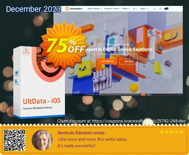 Tenorshare UltData for iOS (Mac) (Lifetime) 75% OFF