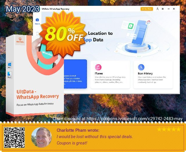 Tenorshare UltData WhatsApp Recovery (1 Month License) 80% OFF