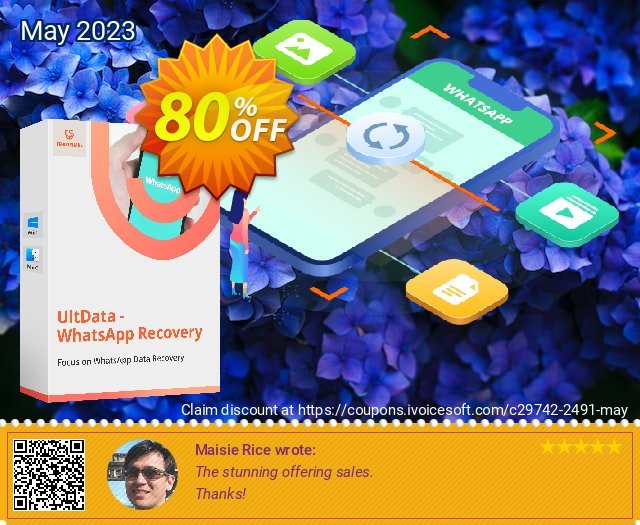 Tenorshare UltData WhatsApp Recovery for MAC (1 Month) 80% OFF