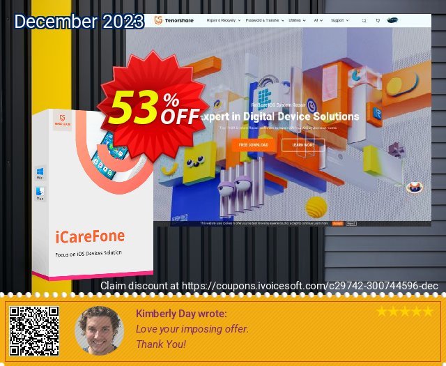 Tenorshare iCareFone (Unlimited License) discount 53% OFF, 2023 Easter offering sales. 53% OFF Tenorshare iCareFone (Unlimited License), verified