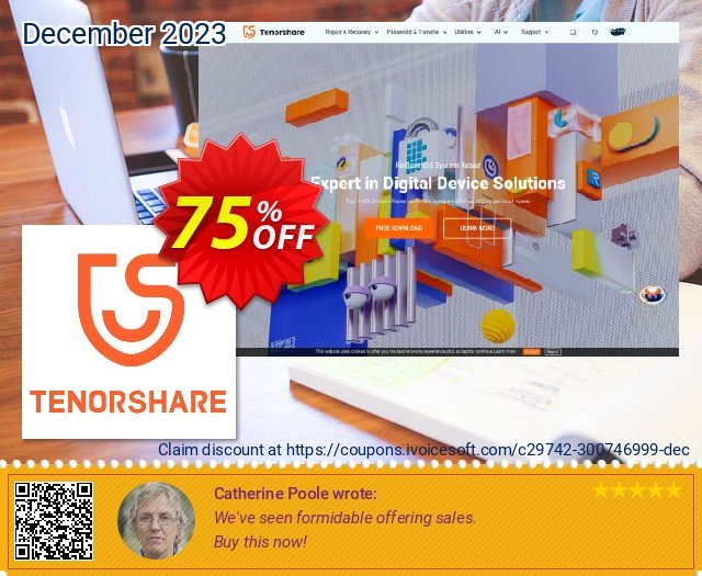 Tenorshare PDF Password Remover (Unlimited PCs) discount 75% OFF, 2023 World Backup Day offer. 75% OFF Tenorshare PDF Password Remover (Unlimited PCs), verified