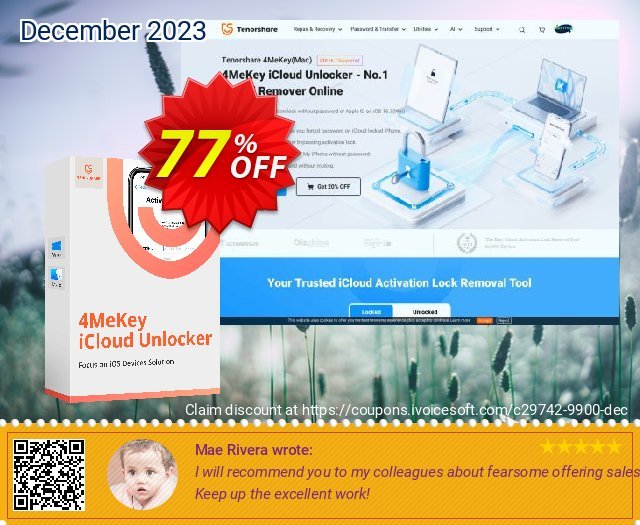 Tenorshare 4MeKey (Lifetime License) discount 77% OFF, 2022 Discovery Day offering sales. 77% OFF Tenorshare 4MeKey (Lifetime License), verified